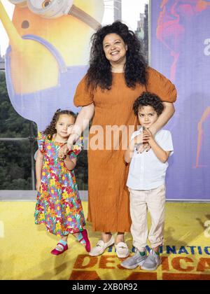 Hazel van der Most, Michelle Buteau and Otis van der Most Stock Photo