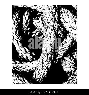 Ropes Grunge Vintage Vector Design. Grunge Background Stock Vector