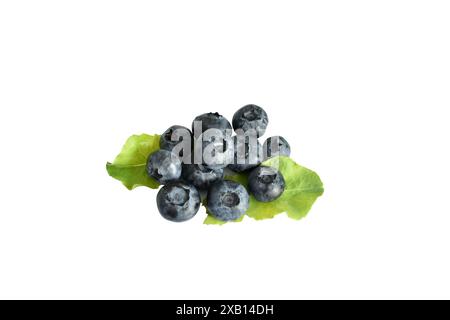 Stack of blueberries isolated on white with clipping path . High quality photo Stock Photo