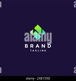 Letter N Silhouette Inside Diamond Icon Logo Design. Diamond Icon With Initial Letter N Pattern in the Center. Stock Vector