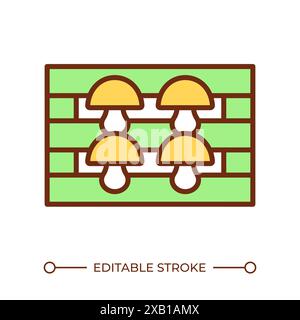 Indoor trays RGB color icon Stock Vector