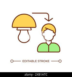 Direct mushroom sales RGB color icon Stock Vector