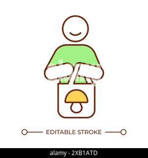 Mushroom consumer RGB color icon Stock Vector