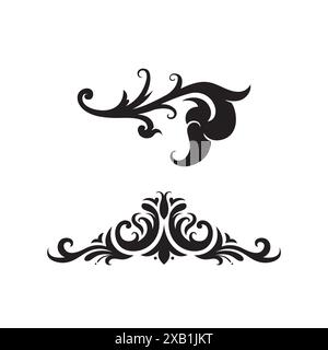 Floral Motif Elegant Design. Floral Icon Vector Stock Vector