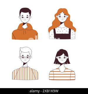 Profile icons pack in hand drawn style Stock Vector Image & Art - Alamy