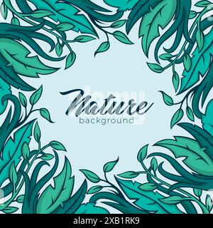 tropical leaves nature background. nature leaf background Stock Vector