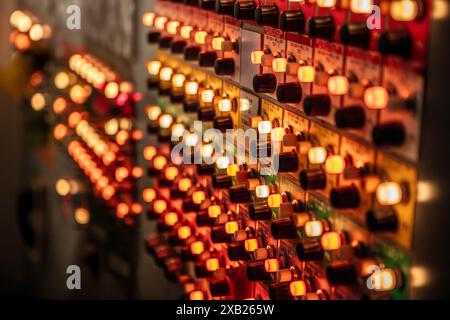 Control panel switches in Alaska Stock Photo