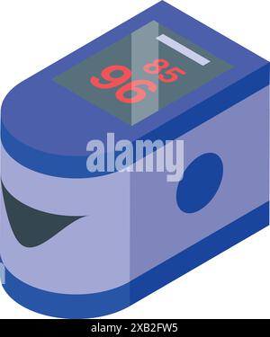 Spo2 Illustration Illustration of a finger pulse oximeter showing spo2 level at 94 ...