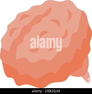 Detailed illustration of a human brain, highlighting its intricate structure and symbolizing cognitive functions Stock Vector