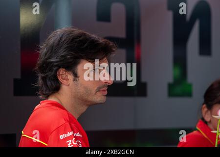 Carlos Sainz Jr. (ESP) - Scuderia Ferrari - Ferrari SF-24 - Ferrariduring Formula 1 Aws Grand Prix du Canada 2024, Montreal, Quebec, Canada, from Jun 6th to 9th - Round 9 of 24 of 2024 F1 World Championship Stock Photo