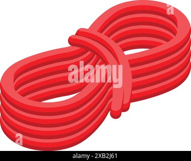 Red cable making infinity symbol representing infinite possibilities Stock Vector