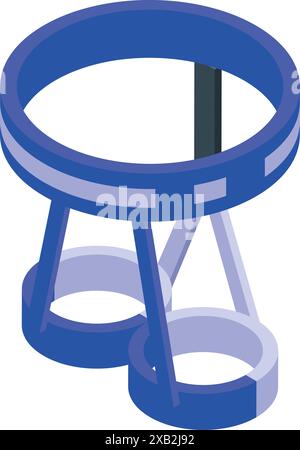 Climbing harness protecting while climbing high mountains and rocks Stock Vector