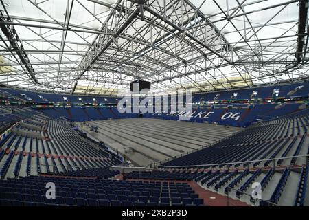 Gelsenkirchen, Germany. 10th June, 2024. UEFA EURO 2024 - Stadium Open Media Days am 10.06.2024 in der Arena AufSchalke in Gelsenkirchen Innenansicht Arena AufSchalke Foto: Revierfoto Credit: ddp media GmbH/Alamy Live News Stock Photo