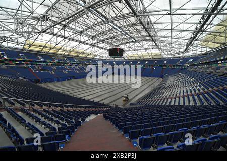 Gelsenkirchen, Germany. 10th June, 2024. UEFA EURO 2024 - Stadium Open Media Days am 10.06.2024 in der Arena AufSchalke in Gelsenkirchen Innenansicht Arena AufSchalke Foto: Revierfoto Credit: ddp media GmbH/Alamy Live News Stock Photo