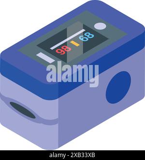 Illustration of a digital pulse oximeter displaying spo2 levels at 95 ...
