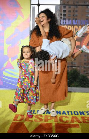 Hazel van der Most, Michelle Buteau and Otis van der Most Stock Photo