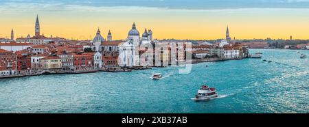 Panoramic view of Venice Skyline, Italy. Stock Photo