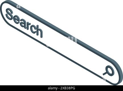 Simple representation of the action of searching for information online Stock Vector