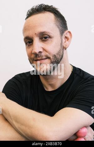 The dancer Manuel Liñan during his performance of the preview of his show 'Muerta de amor', at the Centro Coreografico Canal, on June 10, 2024 in Madrid, Spain Stock Photo