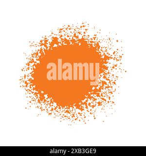 Hand drawn orange crayon powder explosion Stock Vector