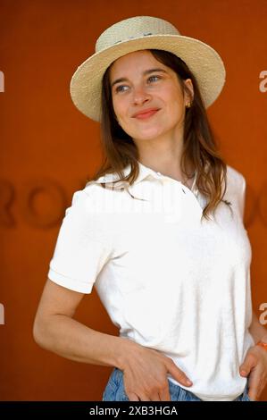 Rebecca Marder attends the 2024 French Open at Roland Garros on June 09 ...