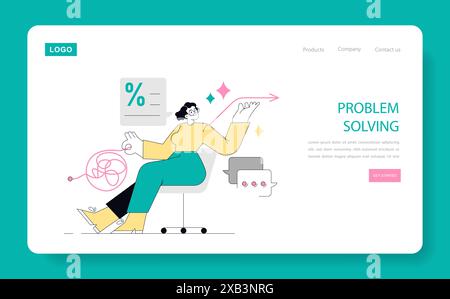 Soft Skills concept. Creative professional solving complex problems with ease. Interpersonal abilities, cognitive thinking, communication. Vector illustration. Stock Vector
