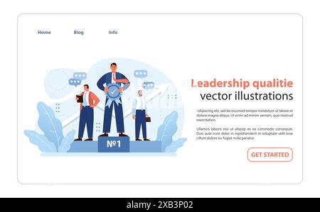 One Leader Visual Visualization of leader qualities, portraying authority and teamwork ...
