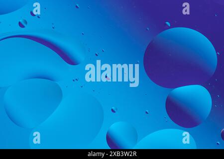 Bright blue abstract image with overlapping circles Stock Photo