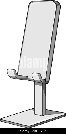 smart table phone holder cartoon vector illustration Stock Vector