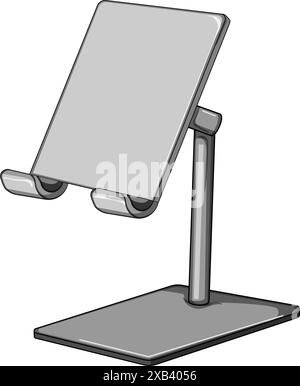 mobile table phone holder cartoon vector illustration Stock Vector