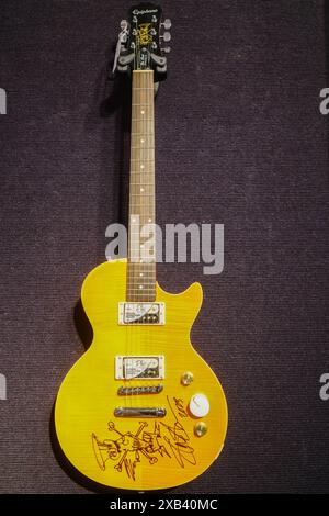 An Epiphone Les Paul Special II Signature Edition Electric Guitar Signed by Slash Stock Photo