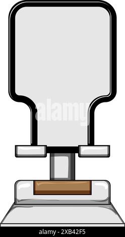 cell table phone holder cartoon vector illustration Stock Vector