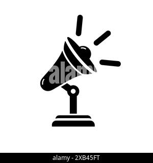 Air raid siren. Alarm icon. Emergency siren icon. Civil defense siren icon. Vector illustration. Stock Vector