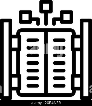 Network attached storage nas system providing data access and storage solution Stock Vector