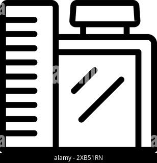 Simple outline illustration of a public transport gate for access to subway, metro, bus or train station Stock Vector