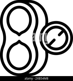Icon of a rangefinder using laser technology to determine distance for precise targeting Stock Vector