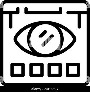 Software is tracking eye movements and displaying the data from a user research study Stock Vector