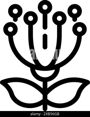 This icon of an abstract flower is representing the growth and innovation in technology Stock Vector