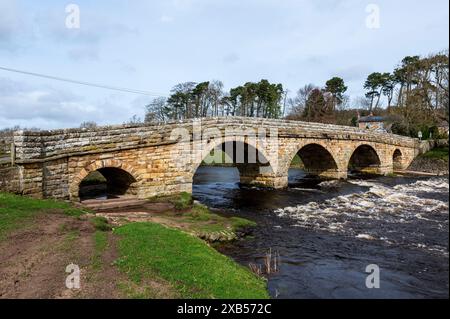 The Paperhaugh Bridge in Northumberland UK Stock Photo