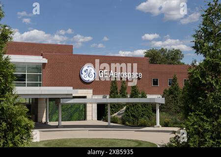 Evendale - June 9, 2024: GE Aerospace world headquarters and jet engine ...