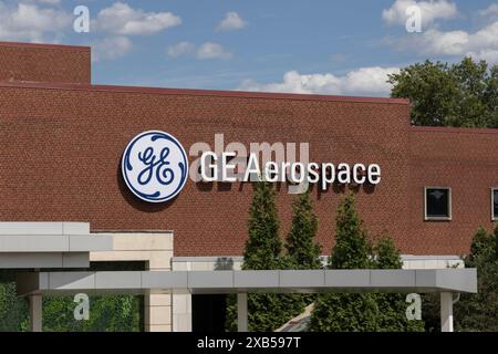 Evendale - June 9, 2024: GE Aerospace world headquarters and jet engine ...