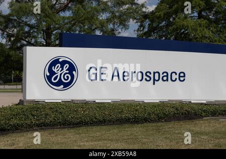 Evendale - June 9, 2024: GE Aerospace world headquarters and jet engine ...