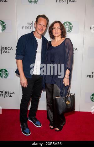 NEW YORK, NEW YORK - JUNE 08: Patrick Wilson and Dagmara Dominczyk attend the 'Treasure' premiere during the 2024 Tribeca Festival for at Village East Cinema on June 08, 2024 in New York City. Stock Photo