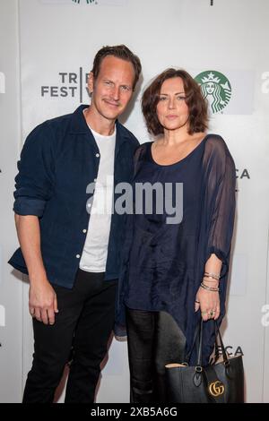 NEW YORK, NEW YORK - JUNE 08: Patrick Wilson and Dagmara Dominczyk attend the 'Treasure' premiere during the 2024 Tribeca Festival for at Village East Cinema on June 08, 2024 in New York City. Stock Photo