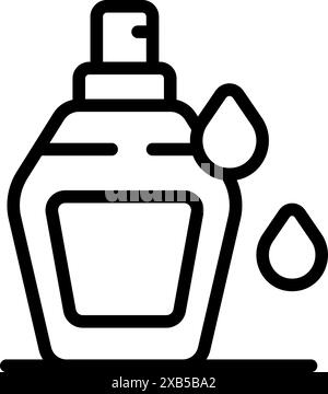 Line icon style illustration of a spray bottle for beauty products, cleaning products or medical products Stock Vector