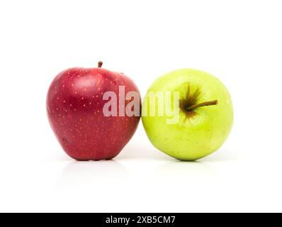 wet red and green apples isolated. High quality photo Stock Photo