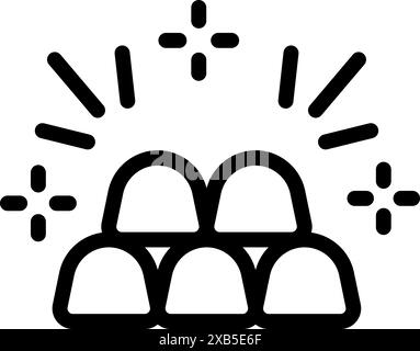 tooth Polish icon set in thin line outline style and linear vector sign ...