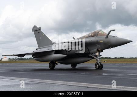 Dassault Rafale of Flotille 11F Marine nationale ‘French Navy’ taxi’s, during the NATO Tiger Meet Spotters Day 2 at Schleswig AB, Jagel, Germany, 10th June 2024  (Photo by Cody Froggatt/News Images) Stock Photo