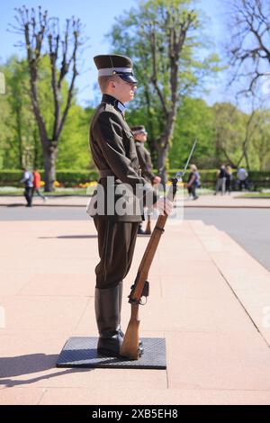 On May 4th 1990 Latvia proclaimed it's independence from the USSR after decades of Soviet occupation, & this date is always celebrated in Riga. Stock Photo