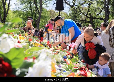 On May 4th 1990 Latvia proclaimed it's independence from the USSR after decades of Soviet occupation, & this date is always celebrated as the restorat Stock Photo